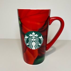 Starbucks Holiday 2020 Poinsettia Red Ceramic Mug 16oz Coffee Tea Christmas